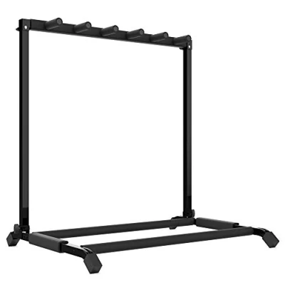 Imagen de Audibax Multi Stand 5 Soporte de Suelo para Guitarras o Bajos Compatible con Eléctricas y Eléctricos Apoyos Rellenos Espuma Resistente a los Arañazos