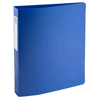 Imagen de Exacompta Ref. 51142E 1 carpeta semirrígida Bee Blue 4 anillas redondas de diámetro 30 mm Parte trasera 40 Dimensiones exteriores 32 x 26,8 cm Tamaño máximo A4 Color azul marino