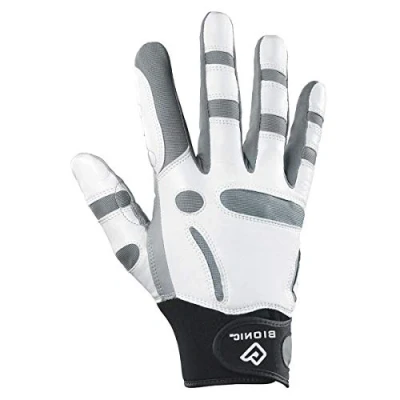 Imagen de Bionic Guante de golf acolchado con ligero cuero Gris/Negro M
