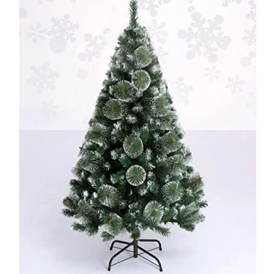 Imagen de arbol Pino de Navidad Verde Nieve 150 cm nevado Artificial navideño 1.5m