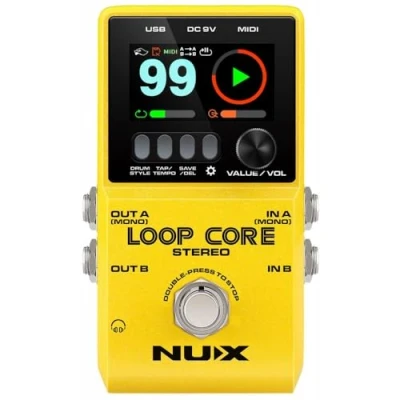 Imagen de Nux Loop Core Pedal de efecto guitarra con 6 horas tiempo grabación, 99 memorias usuario, patrones batería tempo toque