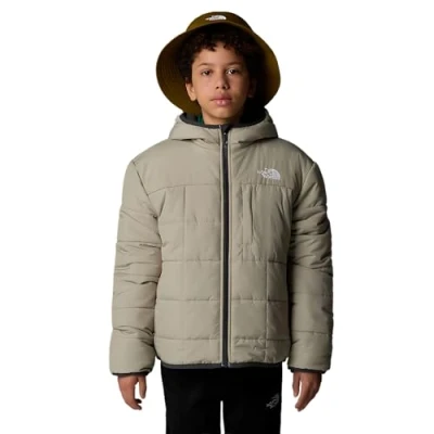 Imagen de The North Face Reversible Shasta Hooded Unisex Chaqueta de invierno para niños, Talla: 10a, Clay grey