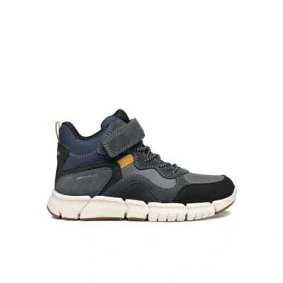 Imagen de Geox Flexyper BOY ABX Botines con cordones para niños, Talla: 28, Dark grey/navy Zapatos
