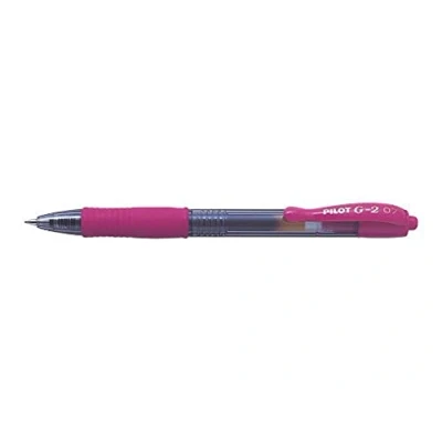 Imagen de PILOT, Bolígrafo roller de gel G207 con punta 0,7, Color Rosa, Pack 12 unidades