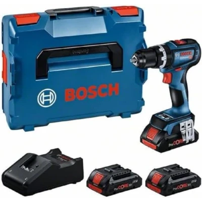 Imagen de Bosch Professional 18V System taladro percutor a batería GSB 90 C (2100 rpm, Brushless, incl. 3 baterías de ProCORE 4,0 Ah, cargador GAL 40, en L BOXX)