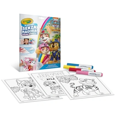 Imagen de CRAYOLA Color Wonder, Juego de colorear con 18 páginas para y 4 rotuladores sin manchas, diseño La Patrulla Canina, actividad creativa niños, edad 3,4,5 años, cód. 25 2909