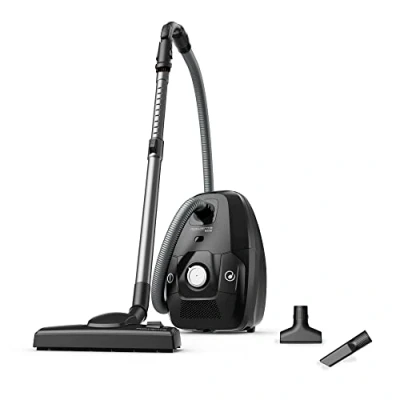 Imagen de Rowenta Force Max Silence Aspirador con bolsa de 900 W, hasta un 82% reciclable, gran filtración HEPA más 99,98%, depósito 4,5 L, cable 8,4 m, incluye accesorios tapicerías, negro