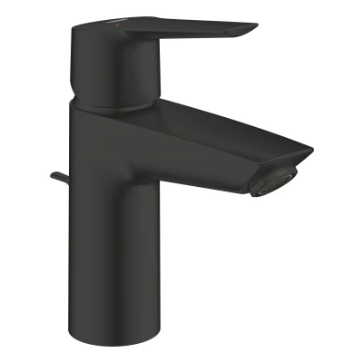 Imagen de GROHE Grifo monomando para lavabo (ahorro de agua, desagüe, fijación rápida, incluye herramientas montaje), color negro mate