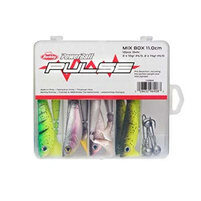 Imagen de Berkley Pulse Caja de Shads con Jigheads 11cm (16 piezas)