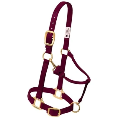 Imagen de Weaver Leather Original Ajustable Chin and Garganta Snap Halter L. Burgandy