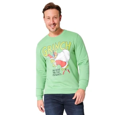 Imagen de Grinch Jersey Navideño Hombre Suéter Oficial Navideños, Tallas S 3XL Regalos Divertidos Sudadera (Verde 3XL)