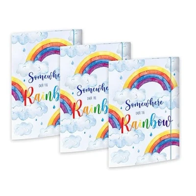 Imagen de RNKVERLAG 46331 3 Carpeta de colección Over the Rainbow 240 x 330 mm, unidades, DIN A4, con cierre goma