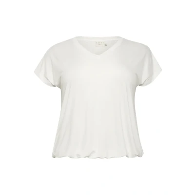 Imagen de Kaffe Curve JENA Vneck Camiseta básica, Mujer, Talla: 44/46, Chalk