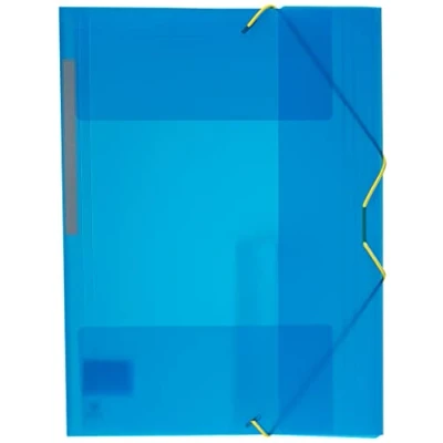 Imagen de Grafoplás 04801230－Carpeta 3 solapas de Polipropileno con gomas, color azul, tamaño Folio