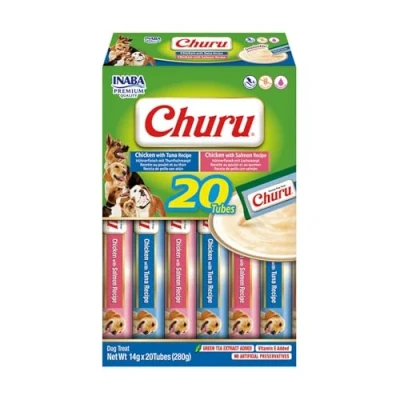 Imagen de INABA Comida para Perros Receta sin Cereales con Pollo y atún (16% Cada uno) o (30,2%) salmón (1,8%) colágeno extracto de levadura Ingredientes