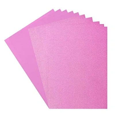 Imagen de Florence Cartulina (216 g/m²) y papel brillante (250 g/m²), rosa claro, A4, 10 hojas, para álbumes de recortes, fabricación tarjetas, troquelado más manualidades