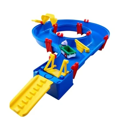 Imagen de AquaPlay AmphieSet Juego de tren acuático (88 x 50 13 cm, modelo ideal para principiantes, incluye 1 figura Wilma (hippo) y vehículo anfibio, niños a partir 3 años)