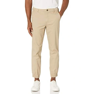 Imagen de Amazon Essentials Pantalones Chinos Estilo chándal de Corte Ajustado Hombre, Marrón Caqui, XS