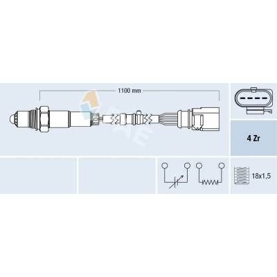 Imagen de FAE 77702 Sonda lambda AUDI: A3 Sportback, VOLKSWAGEN: Passat B8 Variant