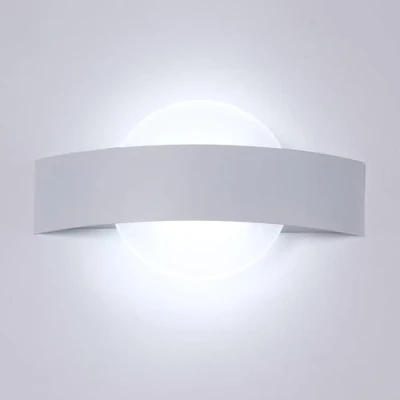 Imagen de Comely Lámpara de Pared Interior LED, Aplique Blanco 12W 1350LM, Acrílica para Sala estar, Dormitorio, Pasillo, Escaleras, Luz Blanca Fría 6500K