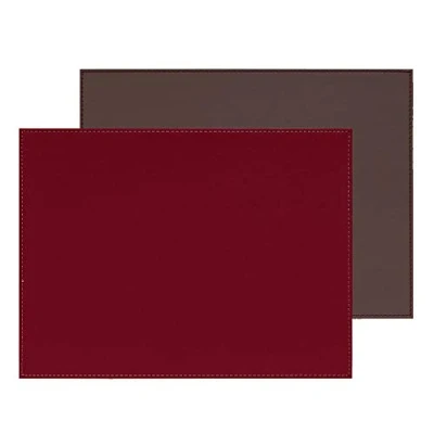 Imagen de FreeForm Duo Mantel Rectangular (40 x 30 cm, Piel sintética), Color Gris Antracita Metalizado/Burdeos, tamaño único