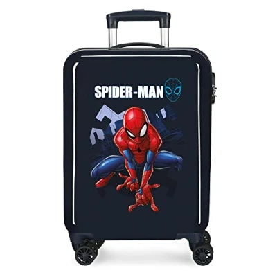 Imagen de Marvel Spiderman Action Maleta de cabina Azul 37x55x20 cms Rígida ABS Cierre combinación 34L 2,6Kgs 4 Ruedas Dobles Equipaje Mano