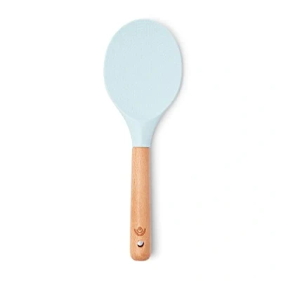 Imagen de Yum Asia Premium Espátula para Arroz con Mango de Madera Haya y Silicona (Cuchara Espátula, Cielo azul)