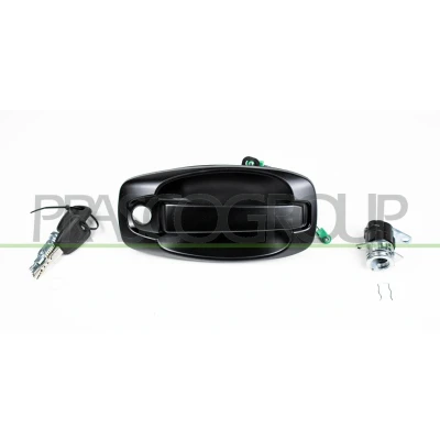 Imagen de PRASCO FT9078301 Manecilla de Puerta exterior, posterior, trasera vehículo con cilindro cierre, llave negro PEUGEOT: Bipper Furgón