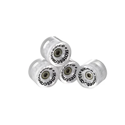 Imagen de Ridge Skateboards Ruedas LED Cruiser para monopatín, Color Blanco, Unisex