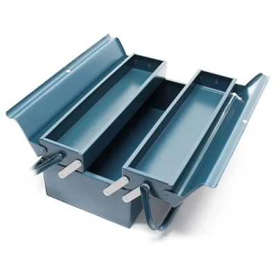 Imagen de WilTec Caja de herramientas 420 x 200 160 mm Acero Con 3 compartimentos y asa Taller Bricolaje Maletín