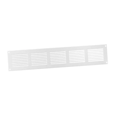 Imagen de 500x100mm Rejilla de Ventilación con Mosquitera Rejillas Aireación Metálicas Acero, Blanco