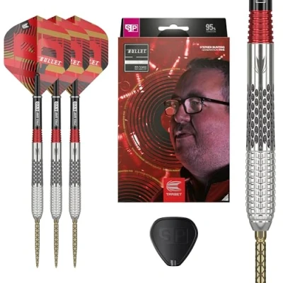 Imagen de Target Darts Stephen Bunting G5 95% Tungsten Dart Set (22G), Dardos Punta de Acero Suiza Edición Jugador Generación 5 con Suiza, Juego Profesional