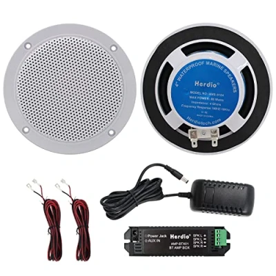 Imagen de Herdio Juego de Altavoces Techo, Compatible con Bluetooth, Impermeable, baño, Cocina, Exterior