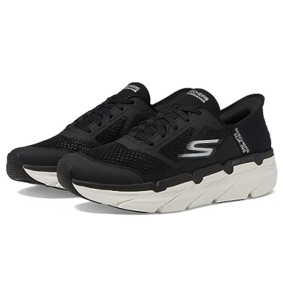 Imagen de Skechers MAX Cushioning Slip ins Athletic Workout Running Walking Shoes with Memory Foam, Zapatillas Hombre, Negro Blanco, 43 EU X Ancho