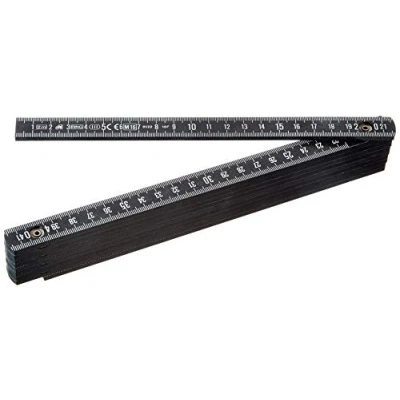 Imagen de Metrica 18030 DOBLE METRO FIBRA NEGRo 10 varillas mm