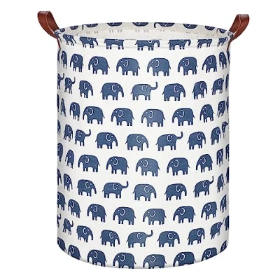 Imagen de Sarsumir Cesto Ropa Sucia, 63 Litros, Cesta Sucia Con Asas, Plegable Para Lavandería, Dormitorio Almacenaje De Juguetes Mantas Elefante