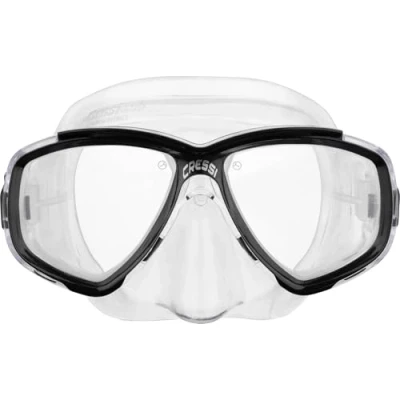 Imagen de Cressi Perla Mask Máscara Vidrio separada para Pesca, Apnea, Snorkel y Buceo,Transparente/Negro, Unisex Adulto
