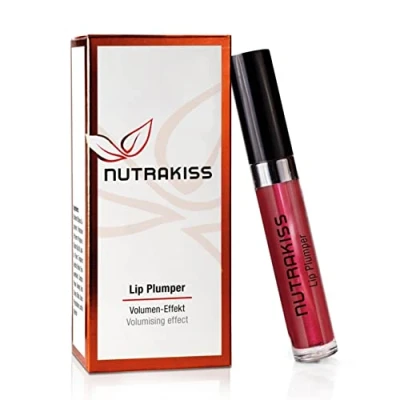 Imagen de Nutrakiss Labial &quot;Rojo&quot; Refuerzo Natural con Niacina (Vitamina B3) I Lápiz Líquido Lip Plumper Gloss para Labios Llenos Voluminizador Made in Germany 5ml