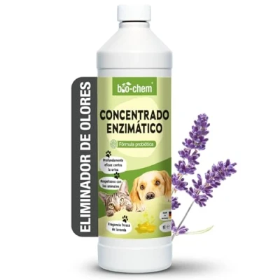 Imagen de Bio Chem Limpiador enzimático concentrado 1L Combate olores y manchas persistentes Acción probiótica natural para alfombras, tejidos superficies