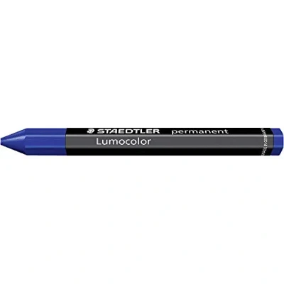 Imagen de STAEDTLER Lumocolor permanent omnigraph 236 3. Ceras permanentes de colores. Caja con 12 crayones color azul.