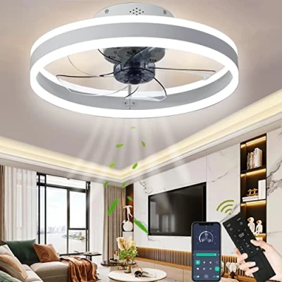 Imagen de Wildcat Ventilador de Techo silencioso, luz LED, 3 temperaturas color (3000 6500K) y 6 velocidades