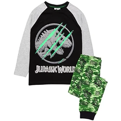 Imagen de Jurassic World Pijamas Boys Kids Camo Camiseta Pantalones Cortos o Opciones de p 7 8 años