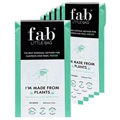 Imagen de Fab Little Bag Bolsas Higiénicas Evitan los Olores, No ensucian, Ecológicas, Sellables, Viajeras Paquete de 125 a Granel