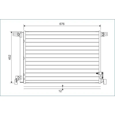 Imagen de VALEO 822609 Condensador con secador Aluminio 452