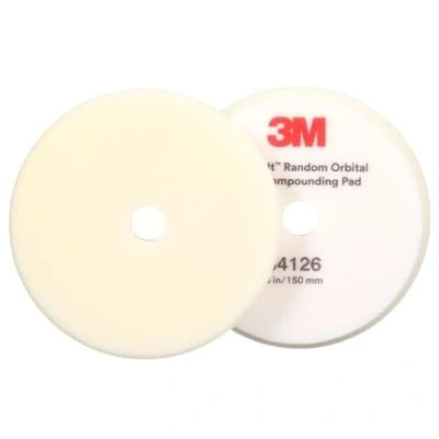 Imagen de 3M Perfect It Boina blanca de pulido espuma rotorbital, 150 mm, blanca, 34126