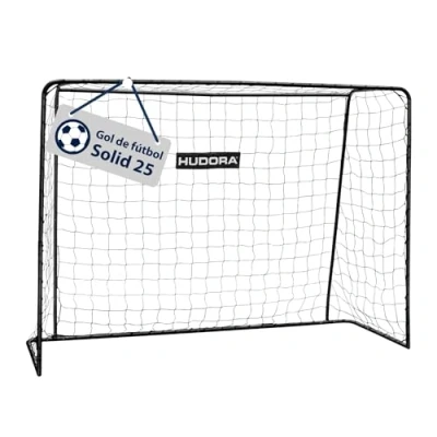 Imagen de HUDORA Portería de fútbol Solid 25 Resistente para niños y Adultos poliéster Malla Fina Tablero GOL Actividades recreativas Entrenamiento al Aire Libre