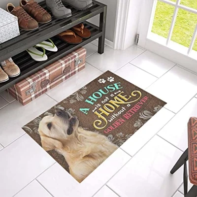 Imagen de NA Felpudo Entrada casa felpudos Originales Alfombra Hogar Golden Retriever Regalos Decoracion