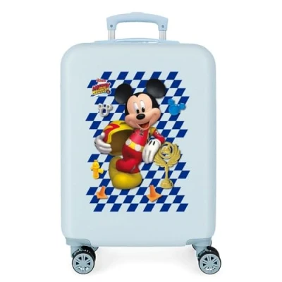 Imagen de Disney Mickey Good Mood Maleta de cabina Azul 38x55x20 cms Rígida ABS Cierre combinación lateral 34 2 kgs 4 Ruedas dobles Equipaje Mano
