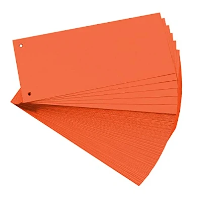 Imagen de Paquet 100 fiches intercalaires horizontales unies perforees forever 105x240mm