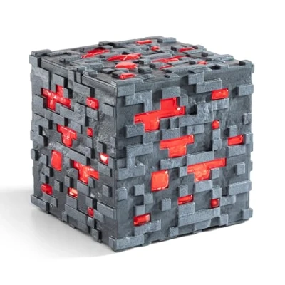 Imagen de Minecraft réplique Illuminating Redstone Ore Cube 10 cm